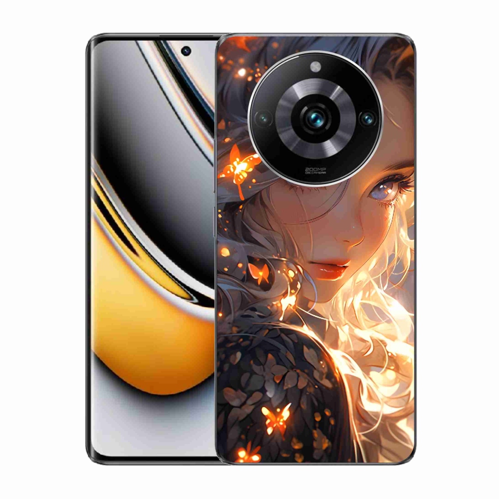 Gelový kryt mmCase na Realme 11 Pro/11 Pro+ - dívka a motýli