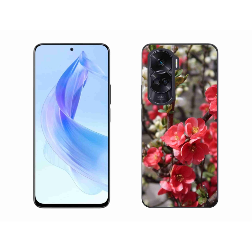 Gelový kryt mmCase na Honor 90 Lite - červené květy