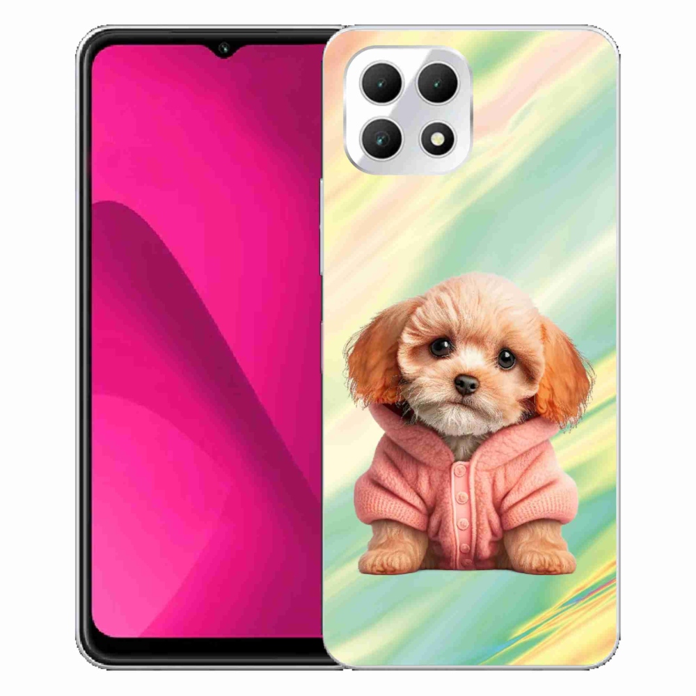 Gelový kryt mmCase na T-Mobile T Phone 2 - štěně ve svetru