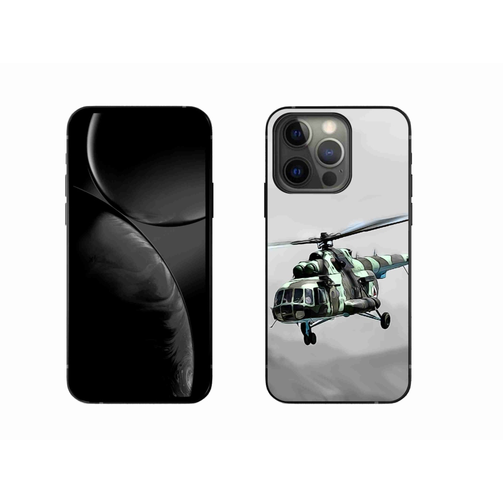 Gelový kryt mmCase na iPhone 13 Pro 6.1 - vojenský vrtulník