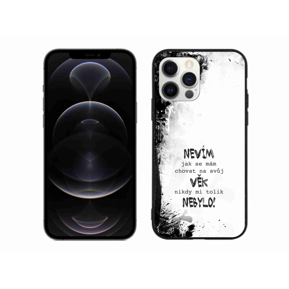 Gelový kryt mmCase na iPhone 12 Pro Max - vtipný text 14 bílé pozadí