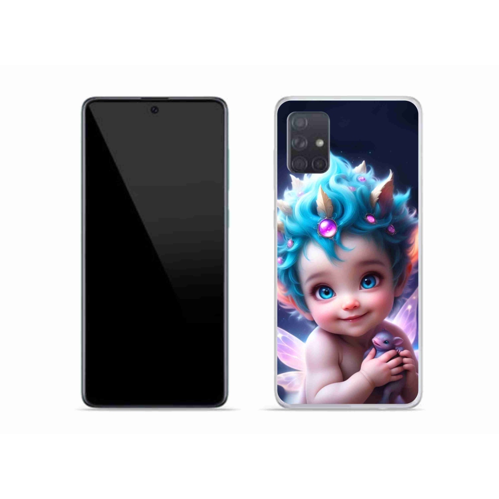 Gelový kryt mmCase na Samsung Galaxy A51 - dítě s motýlími křídly