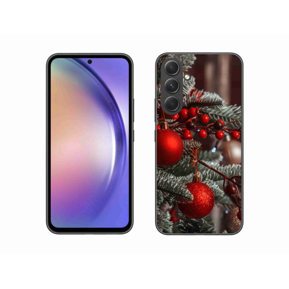 Gelový kryt mmCase na Samsung Galaxy A54 5G - vánoční ozdoby 2