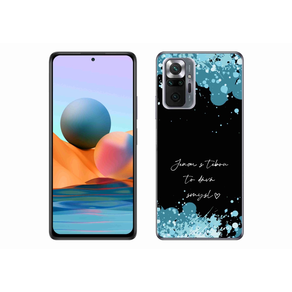 Gelový kryt mmCase na Xiaomi Redmi Note 10 Pro - zamilovaný text černé pozadí