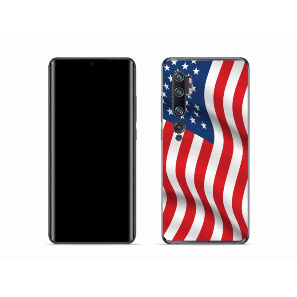 Gelový kryt mmCase na mobil Xiaomi Mi Note 10 - USA vlajka