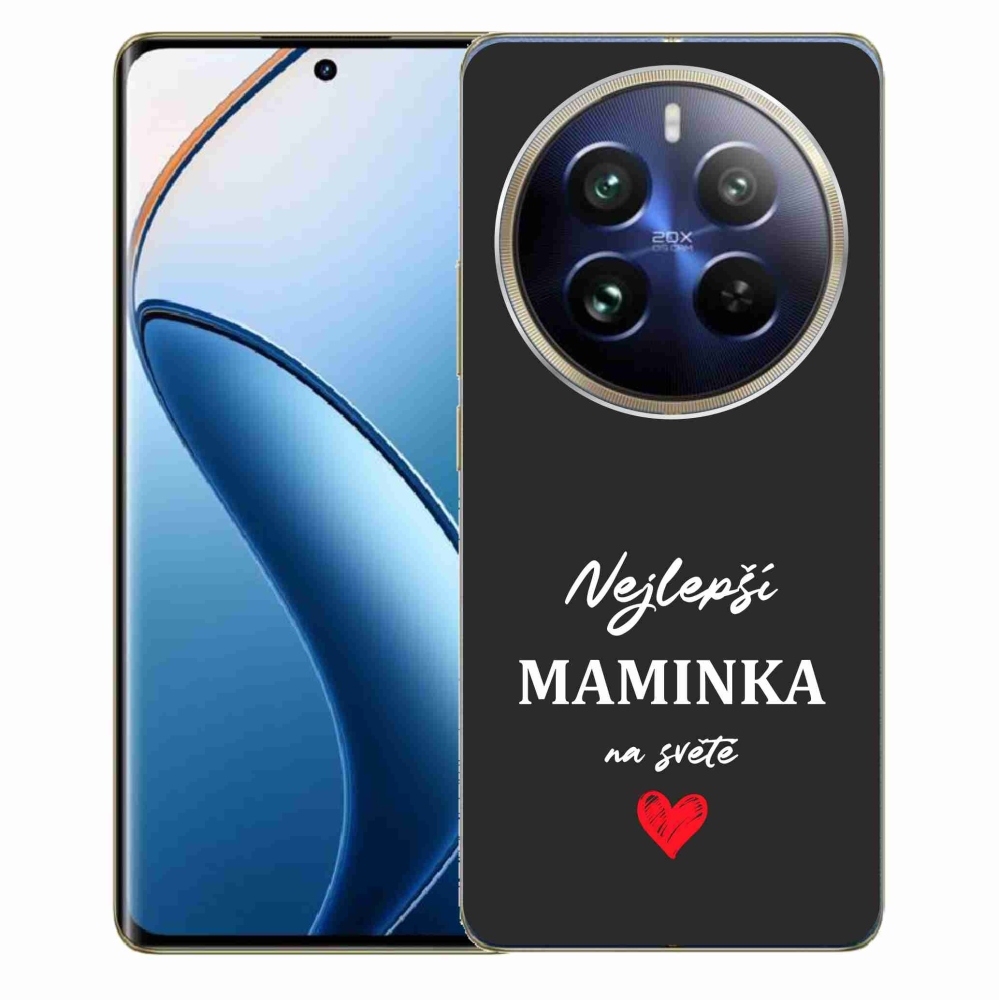 Gelový kryt mmCase na Realme 12 Pro 5G/12 Pro+ 5G - nejlepší maminka 1 černé pozadí