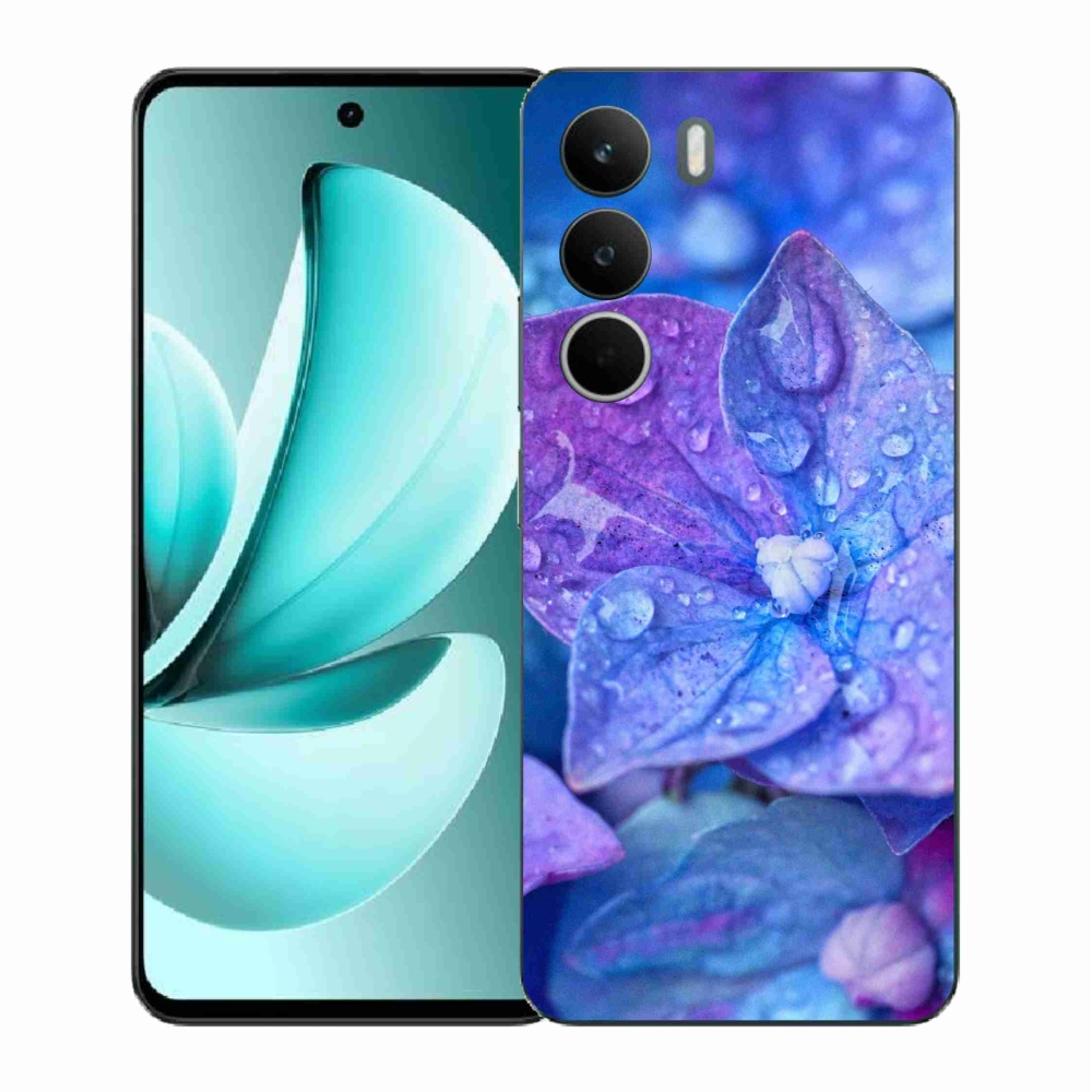 Gelový kryt mmCase na Realme C71 - fialový květ