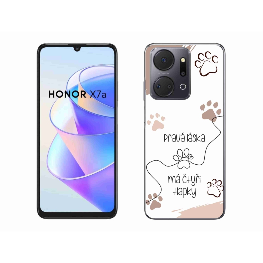 Gelový kryt mmCase na Honor X7a - psí motiv 1 bílé pozadí