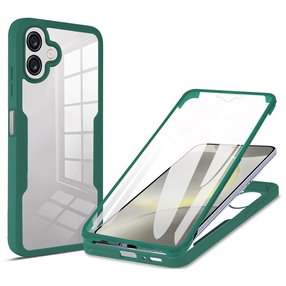 Acryl gelový obal s rámečkem pro ochranou displeje na Samsung Galaxy A07 4G - zelený