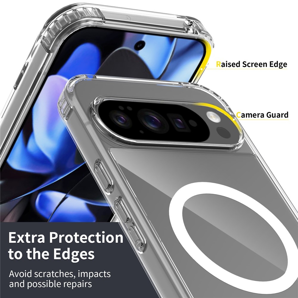 Acryle gelový obal s pevnými zády a MagSafe na Google Pixel 10 Pro XL - průhledný