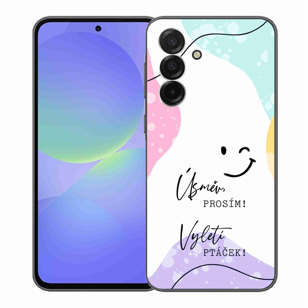 Gelový kryt mmCase na Samsung Galaxy A36 5G - vtipný text 4 bílé pozadí