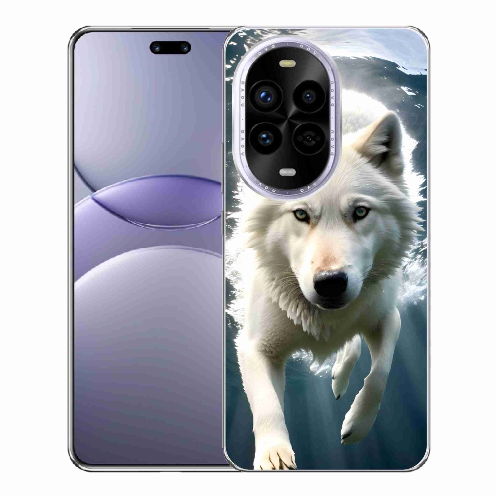 Gelový kryt mmCase na Huawei Nova 13 Pro 5G - bílý vlk