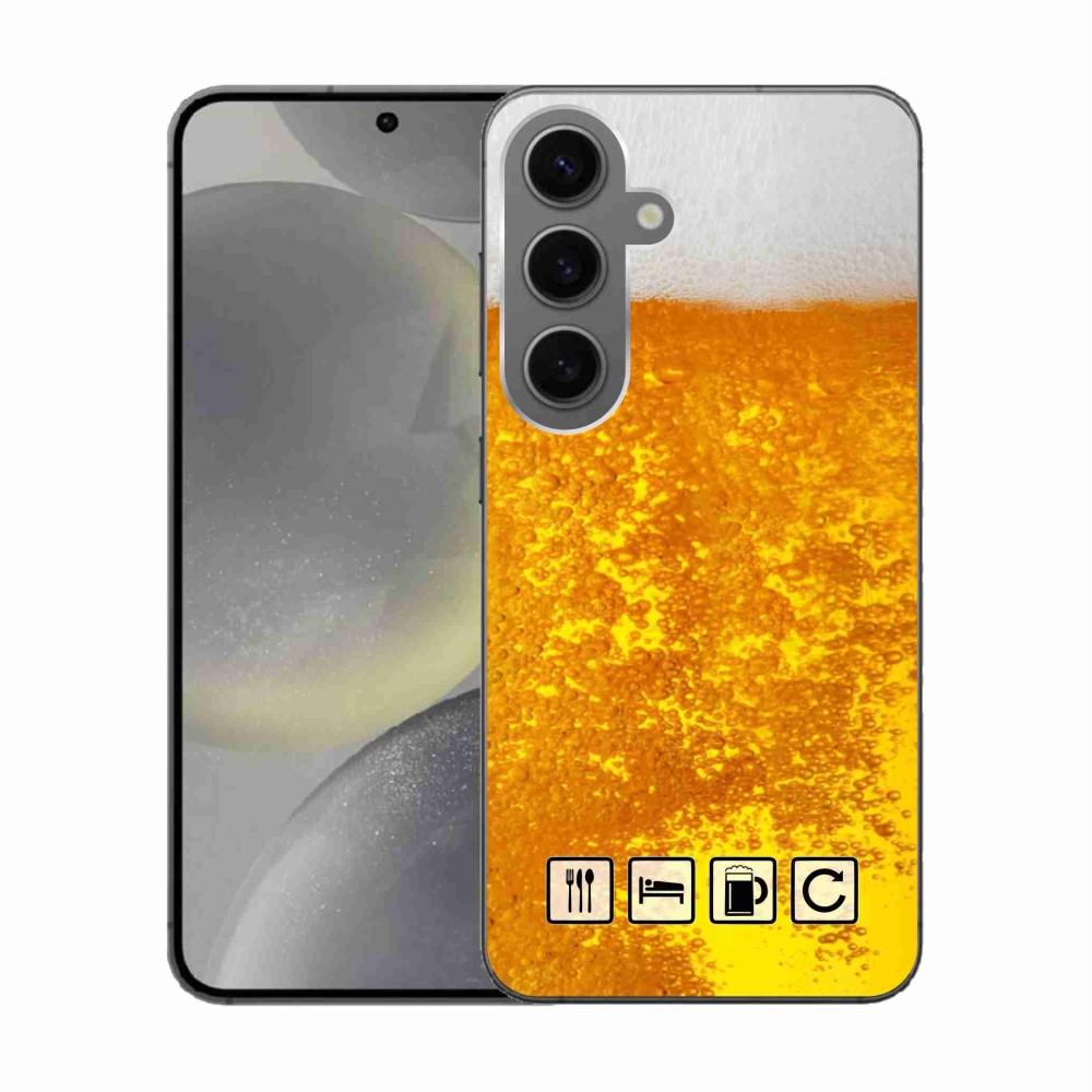 Gelový kryt mmCase na Samsung Galaxy S24 - pivní motiv 3