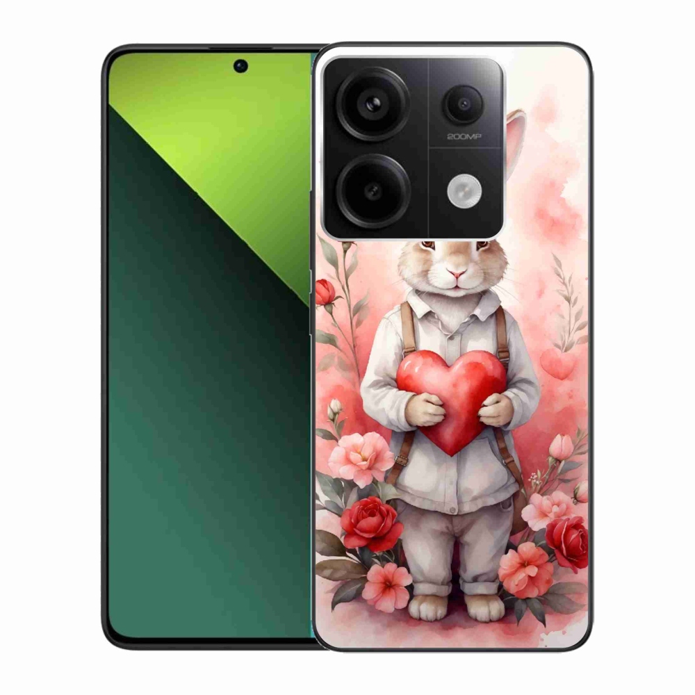 Gelový kryt mmCase na Xiaomi Redmi Note 13 Pro 5G/Poco X6 5G - zajíc se srdíčkem