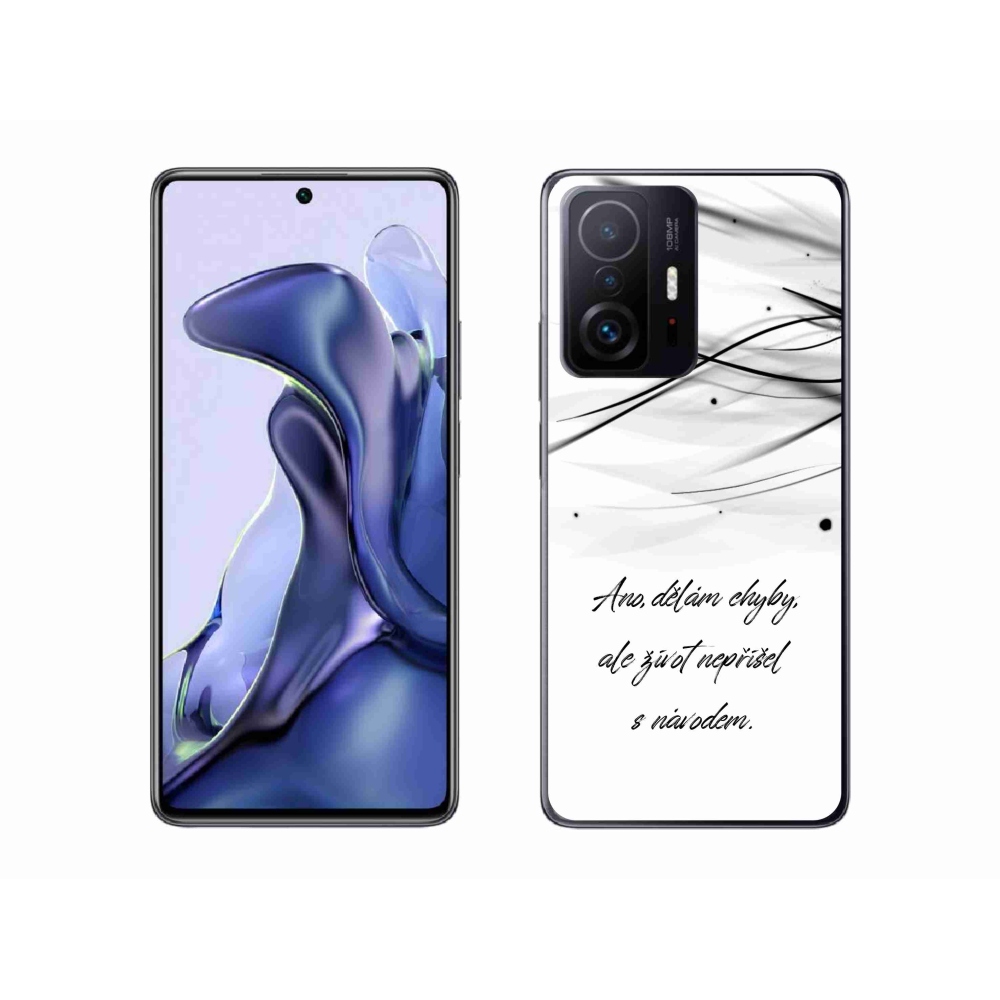 Gelový kryt mmCase na Xiaomi 11T - citát bílé pozadí