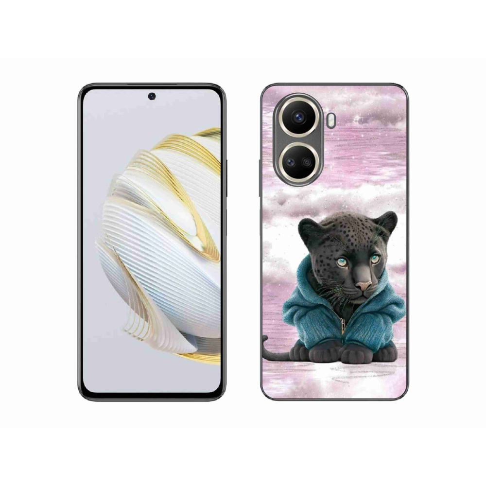 Gelový kryt mmCase na Huawei Nova 10 SE - černý panter ve svetru