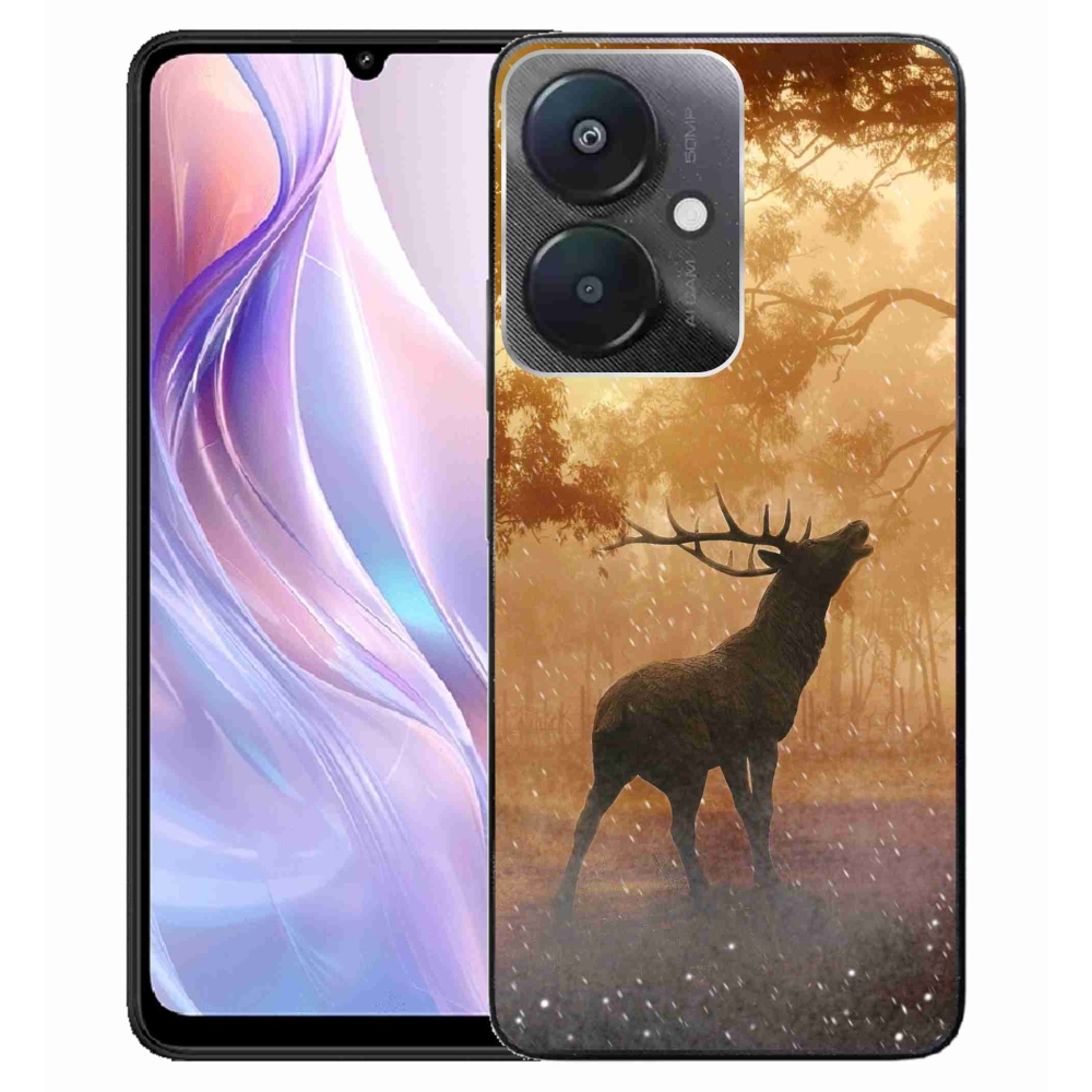 Gelový kryt mmCase na Xiaomi Redmi 13C 5G - jelen v říji