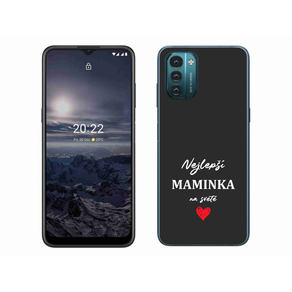 Gelový kryt mmCase na Nokia G11/G21 - nejlepší maminka 1 černé pozadí