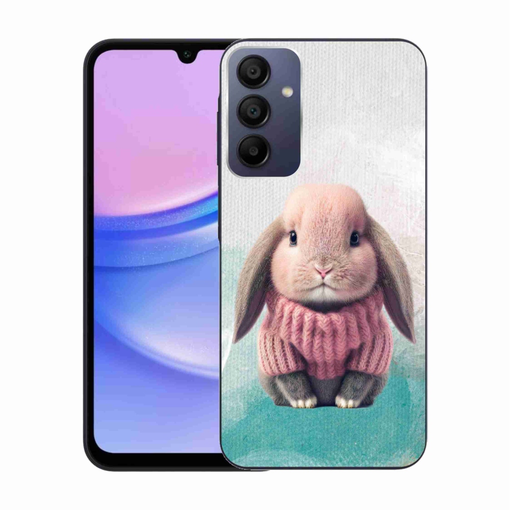 Gelový kryt mmCase na Samsung Galaxy A15 4G/5G - králíček ve svetru