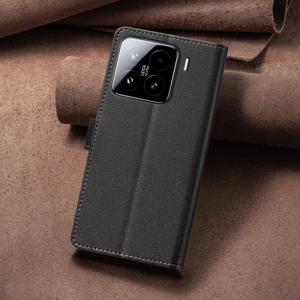BINFEN knížkové pouzdro na Xiaomi 15 - černé