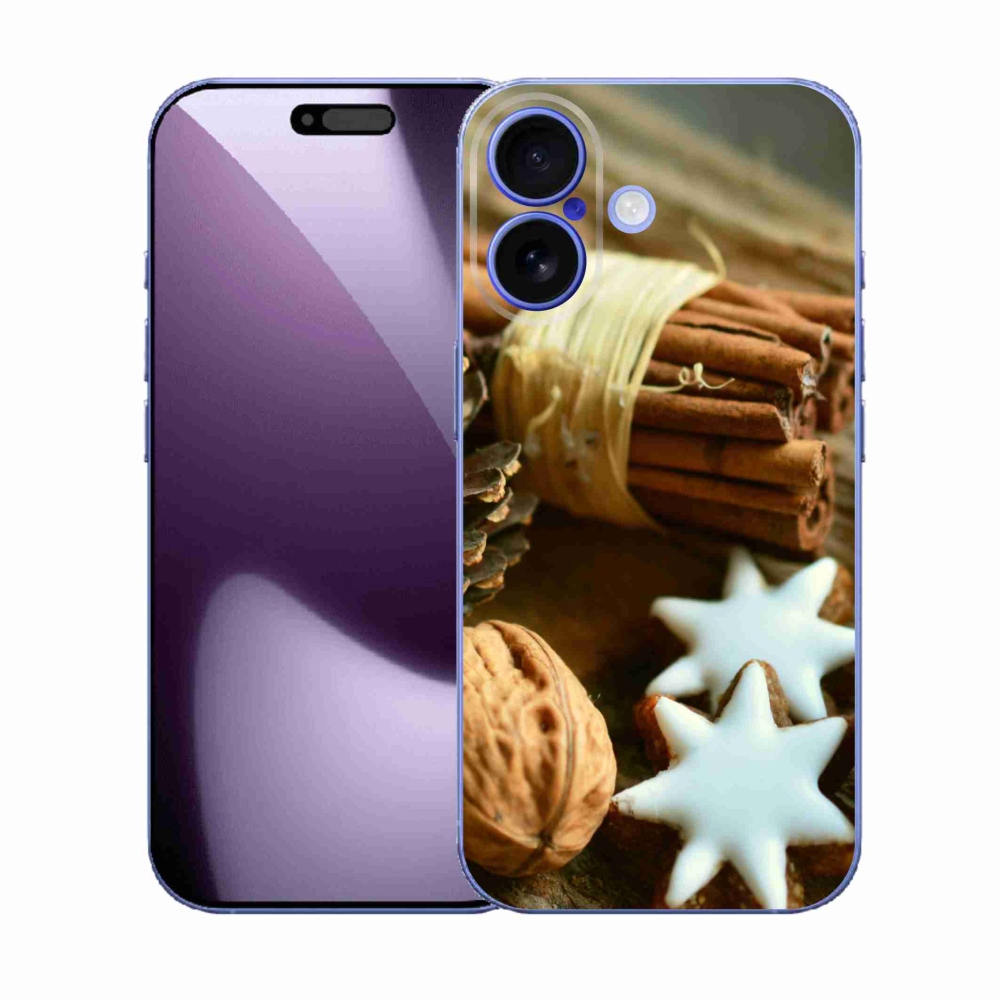 Gelový kryt mmCase na iPhone 17 - skořice a perníčky