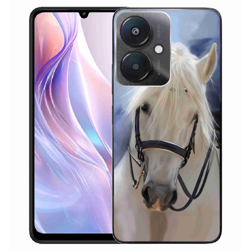 Gelový kryt mmCase na Xiaomi Redmi 13C 5G - bílý kůň