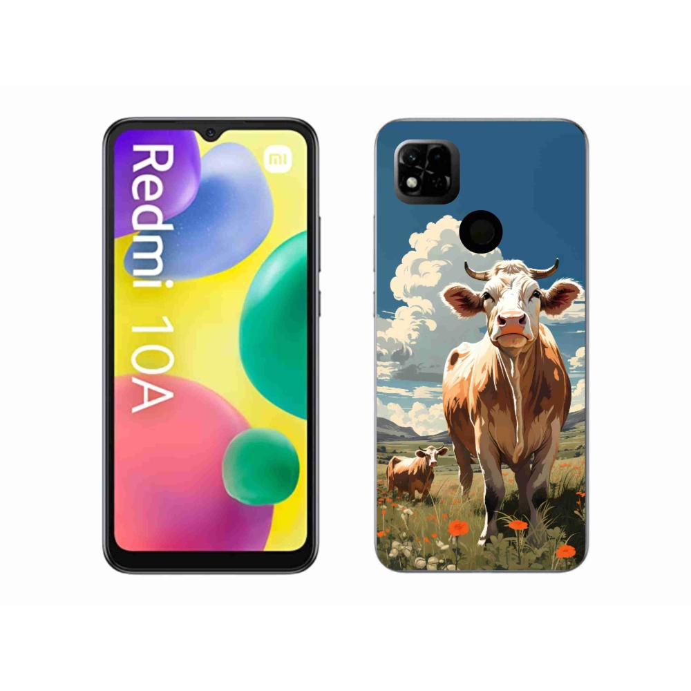Gelový kryt mmCase na Xiaomi Redmi 10A - krávy na louce