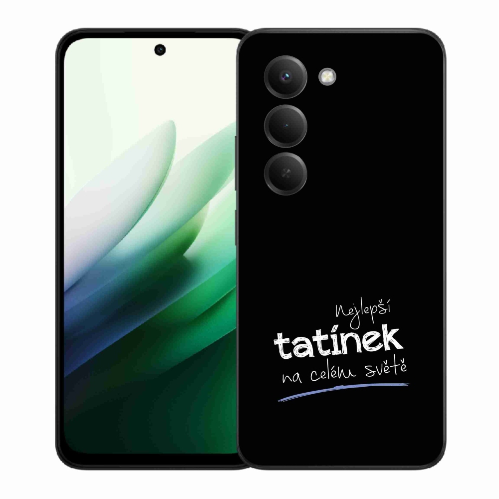 Gelový kryt mmCase na Xiaomi Redmi 15 5G (169mm) - nejlepší tatínek 4 černé pozadí