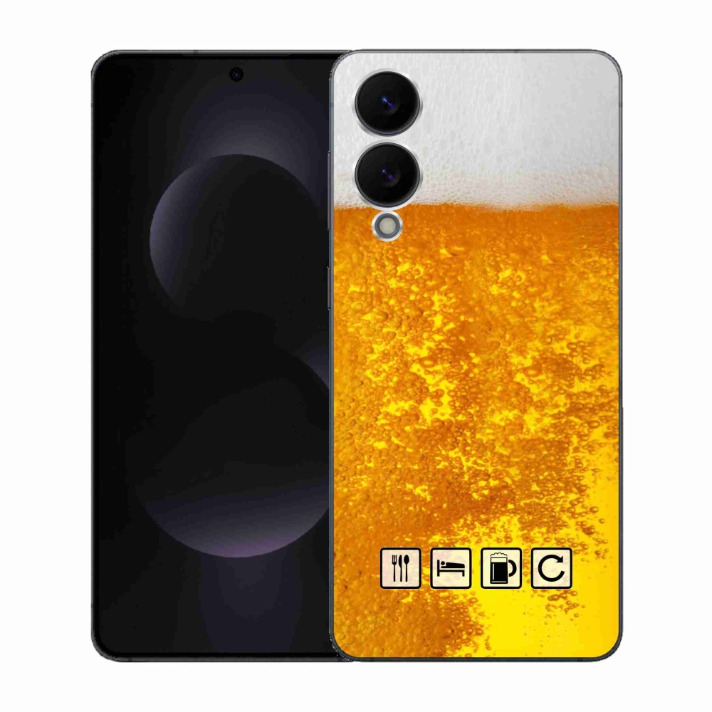 Gelový kryt mmCase na Samsung Galaxy S25 Edge - pivní motiv 3