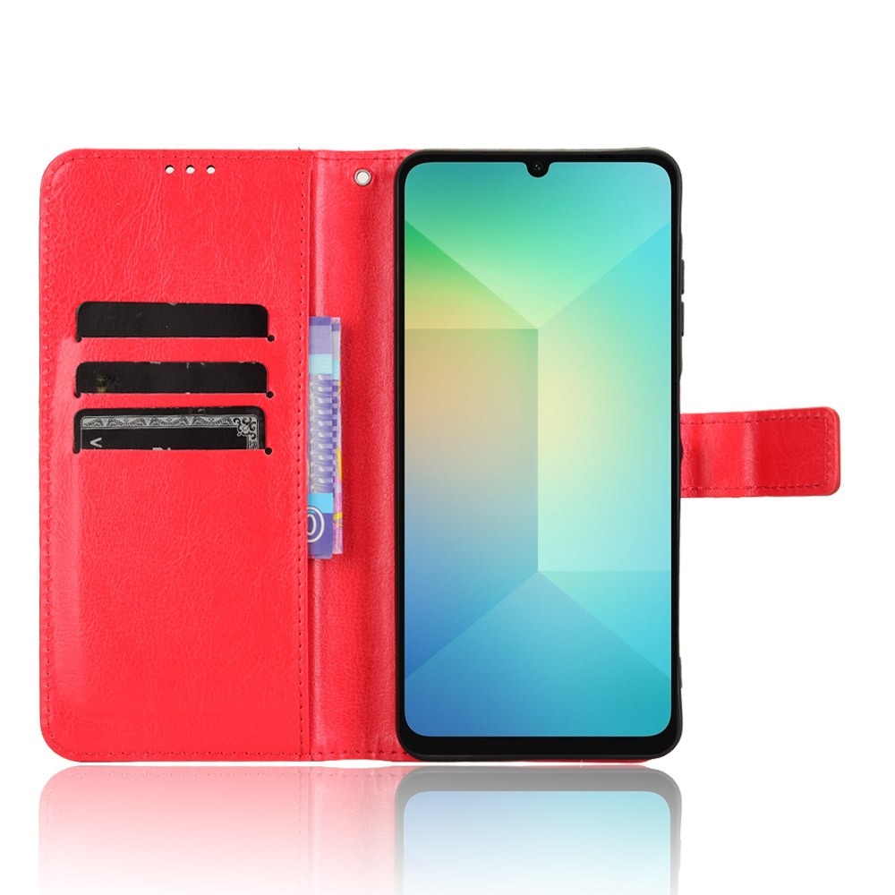 Crazy knížkové pouzdro na Samsung Galaxy A06 4G - červené