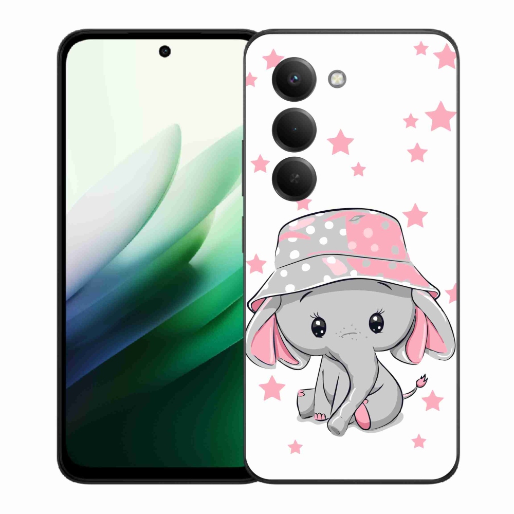 Gelový kryt mmCase na Xiaomi Redmi 15 5G (169mm) - růžový slon