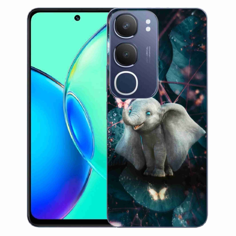 Gelový kryt mmCase na Vivo Y19s - roztomilý slon