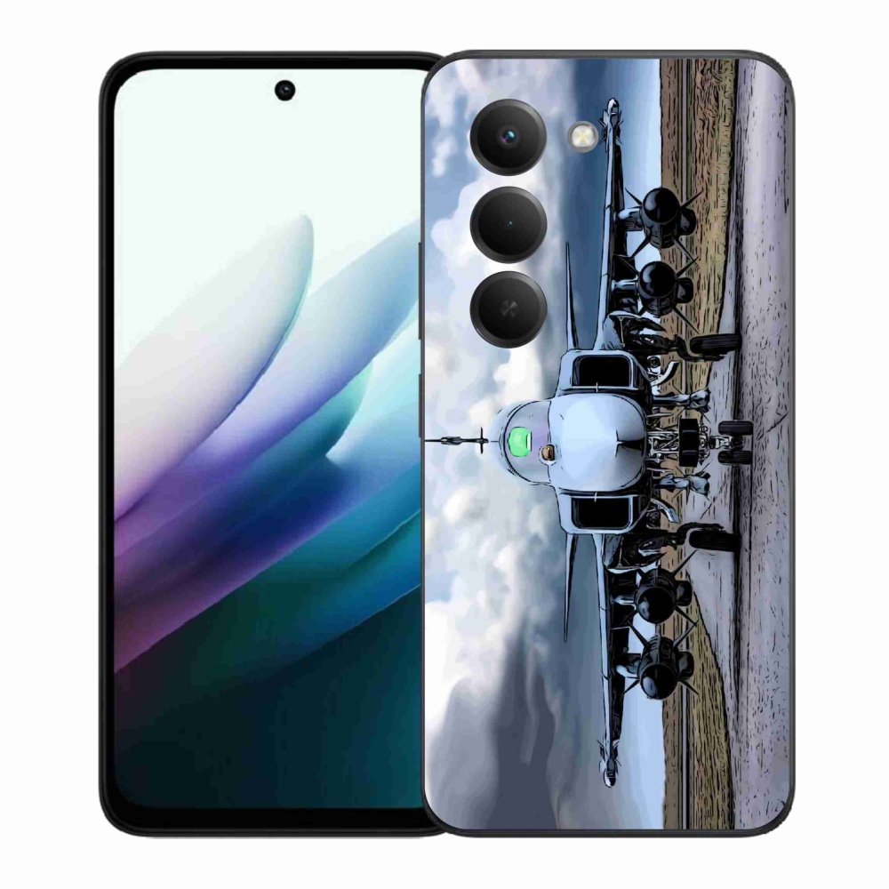 Gelový kryt mmCase na Xiaomi Redmi 15 4G/5G (171mm) - vojenské letadlo