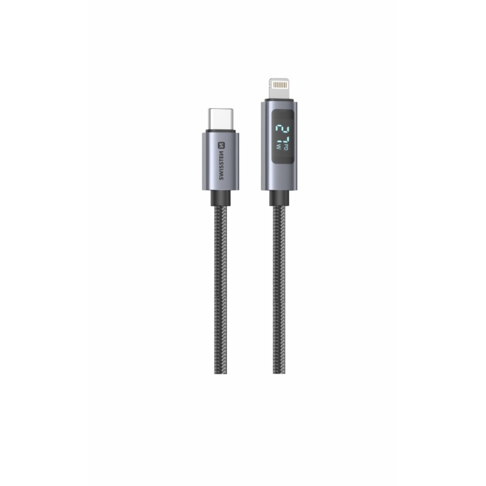 Swissten LCD kabel USB-C / Lightning 1m