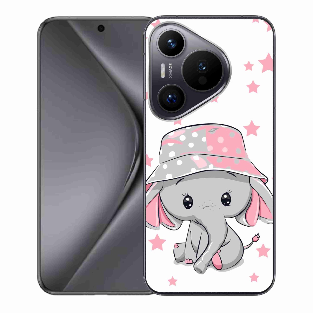 Gelový kryt mmCase na Huawei Pura 70 - růžový slon