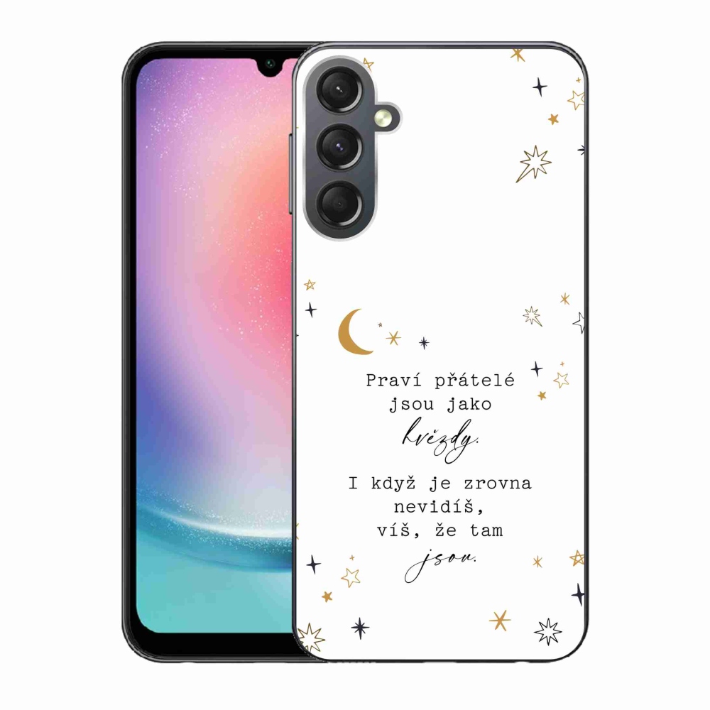 Gelový kryt mmCase na Samsung Galaxy A24 - citát 6 bílé pozadí