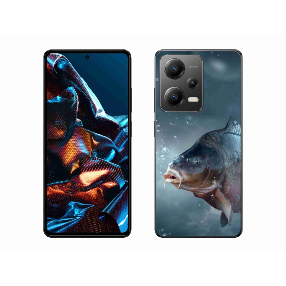 Gelový kryt mmCase na mobil Xiaomi Redmi Note 12 Pro 5G - kapr a bublinky