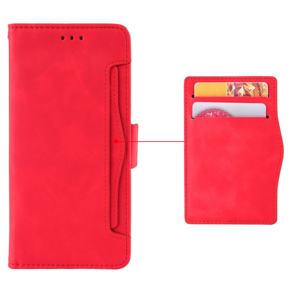 Cards knížkové pouzdro na Xiaomi Redmi Note 14S/Note 13 Pro 4G/Poco M6 Pro - červené