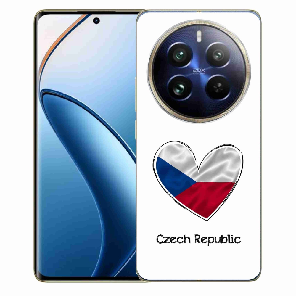 Gelový kryt mmCase na Realme 12 Pro 5G/12 Pro+ 5G - vlajka srdce bílé pozadí