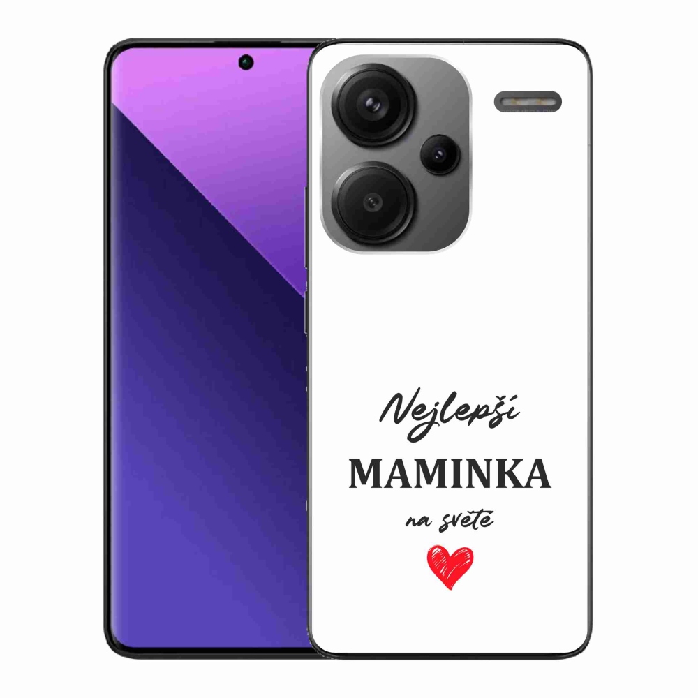 Gelový kryt mmCase na Xiaomi Redmi Note 13 Pro+ 5G - nejlepší maminka 1 bílé pozadí