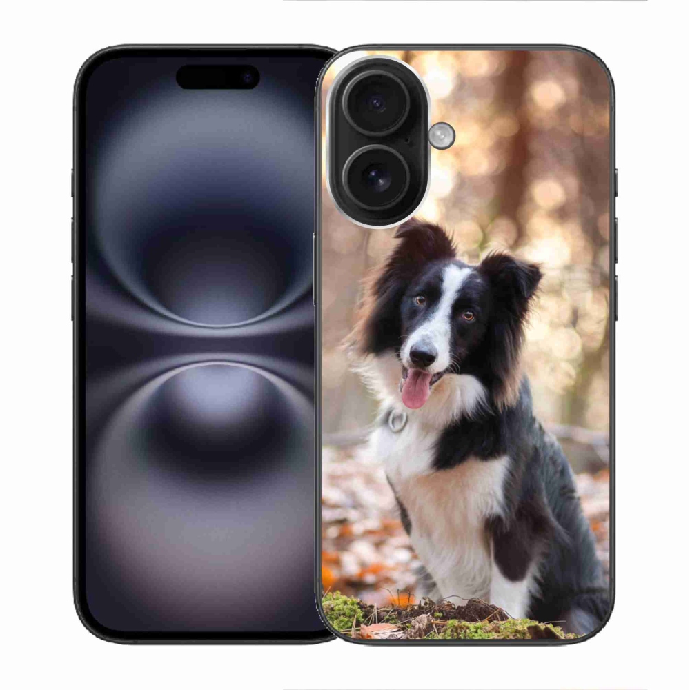 Gelový obal mmCase na iPhone 16 - border kolie 1