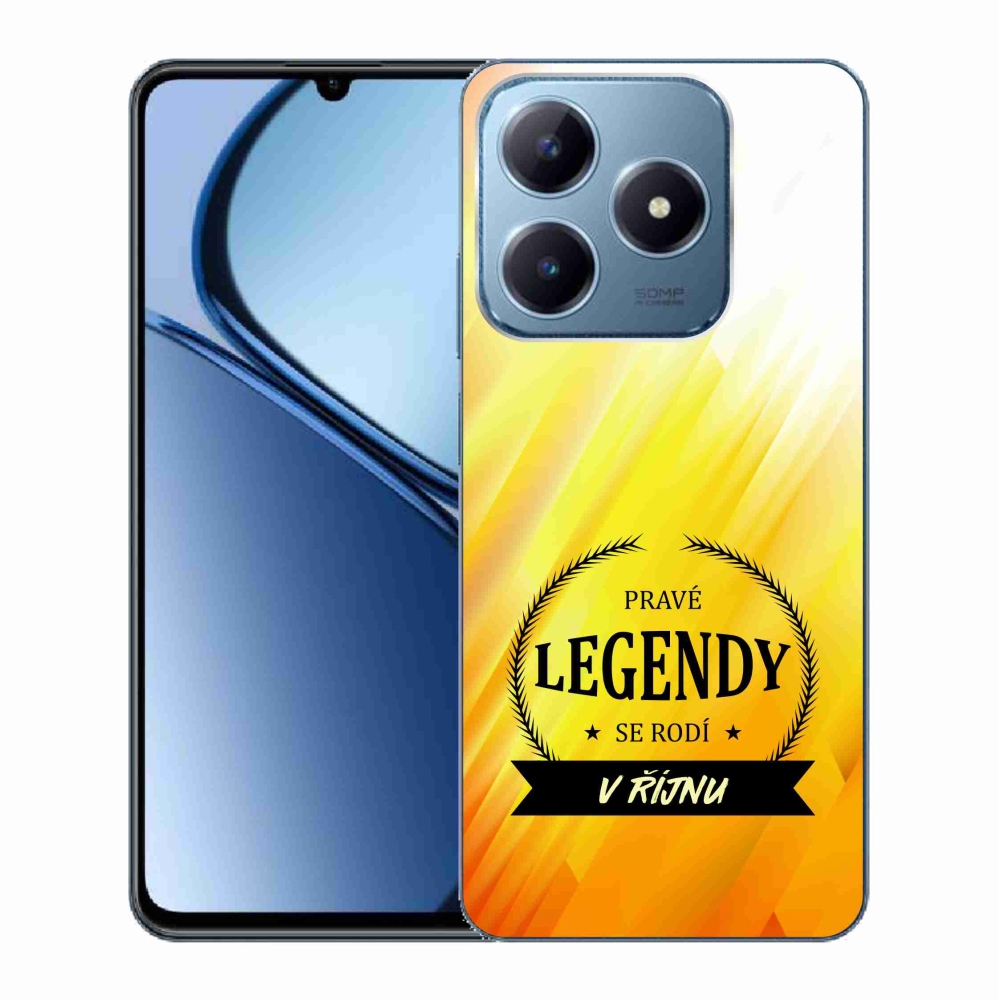 Gelový kryt mmCase na Realme C63 - legendy v říjnu žluté pozadí