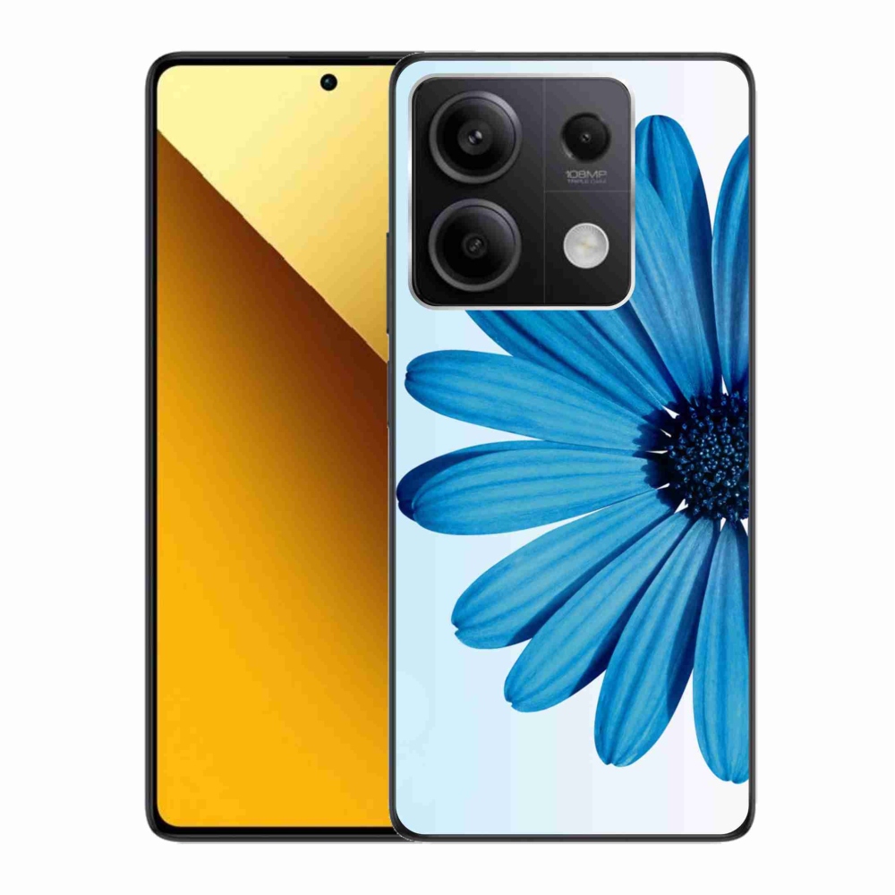 Gelový obal mmCase na Xiaomi Redmi Note 13 5G - modrá kopretina