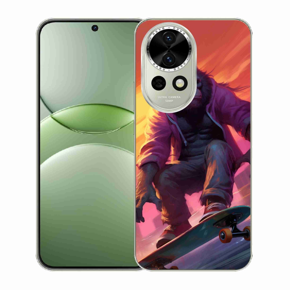 Gelový kryt mmCase na Huawei Nova 13 5G - gorila na skateboardu
