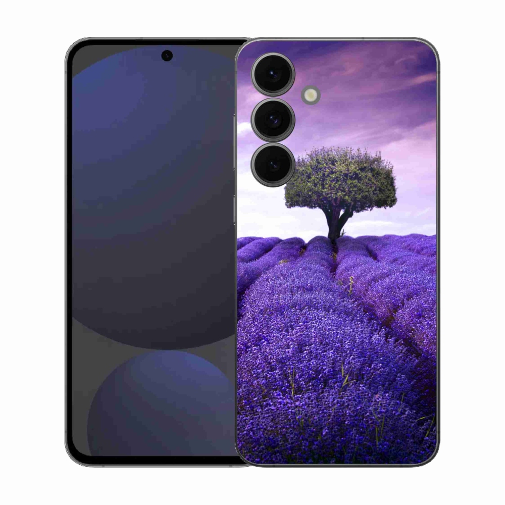 Gelový kryt mmCase na Samsung Galaxy S25 FE - levandulová louka