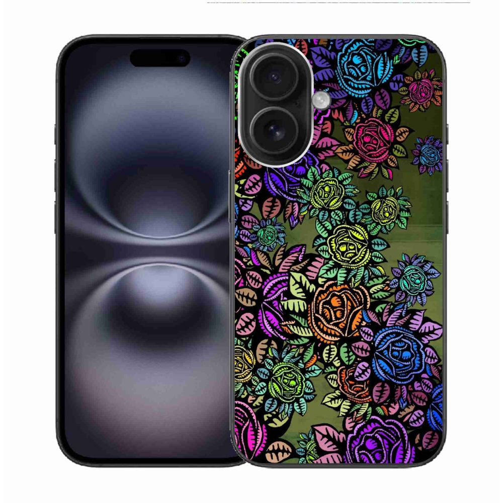 Gelový kryt mmCase na iPhone 16 - květiny 6
