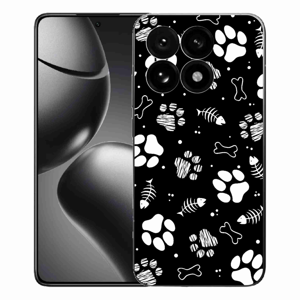 Gelový kryt mmCase na Xiaomi 15T - psí tlapky