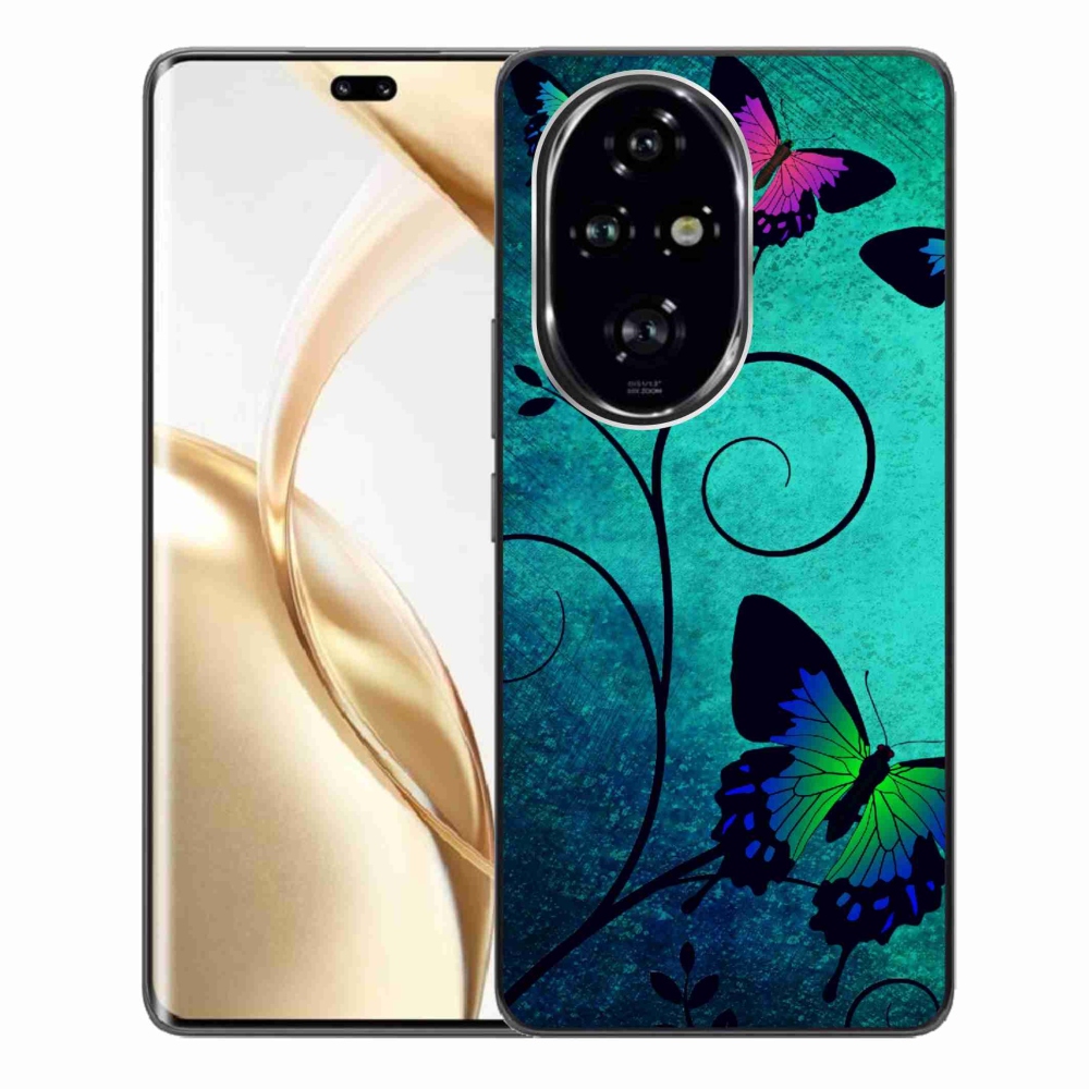 Gelový kryt mmCase na Honor 200 Pro 5G - barevní motýli