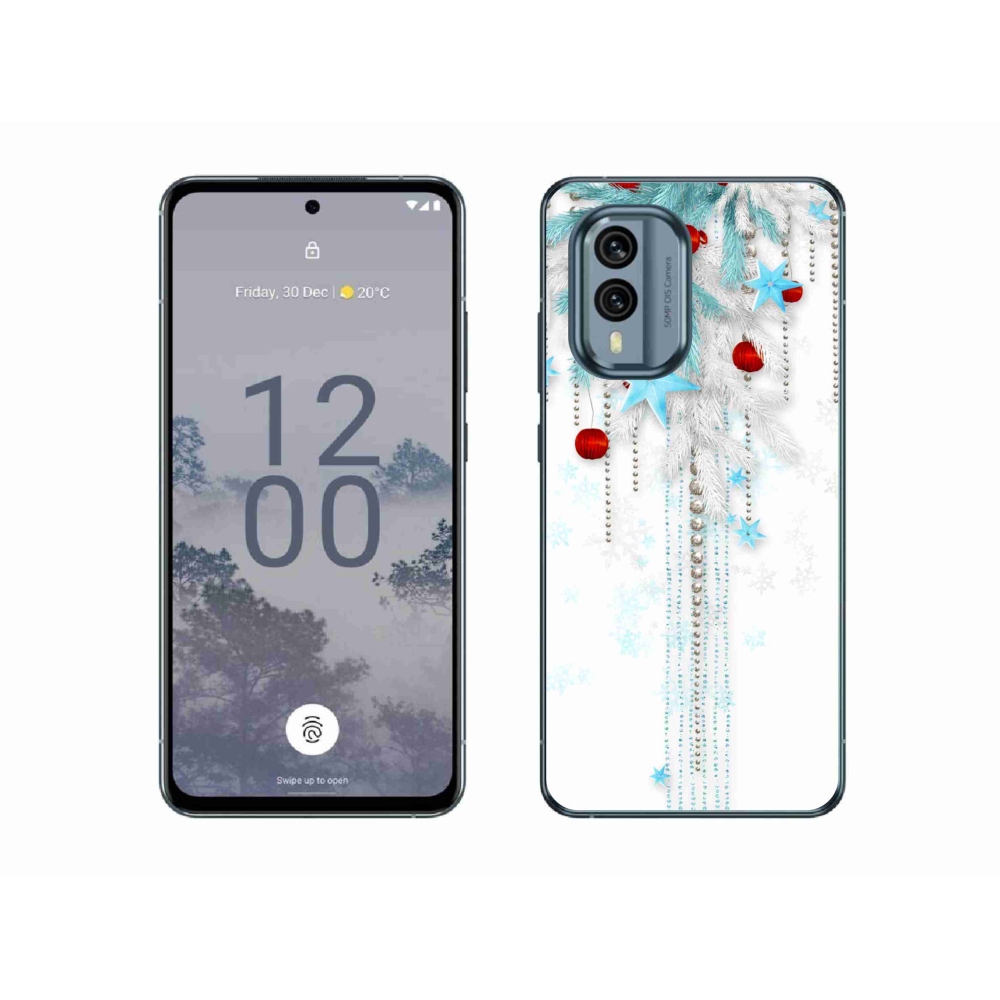 Gelový kryt mmCase na Nokia X30 5G - vánoční ozdoby