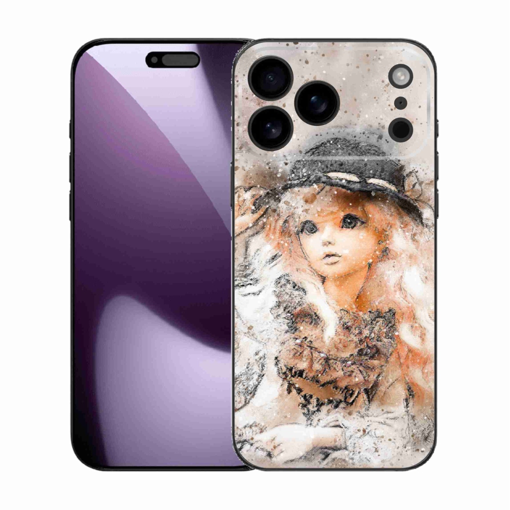 Gelový kryt mmCase na iPhone 17 Pro Max - holčička s kloboukem